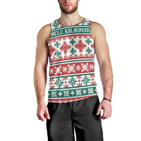 Mele Kalikimaka Hawaii Christmas Men Tank Top Hawaiian Quilt Pattern Style LT9 - Polynesian Pride