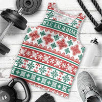 Mele Kalikimaka Hawaii Christmas Men Tank Top Hawaiian Quilt Pattern Style LT9 - Polynesian Pride