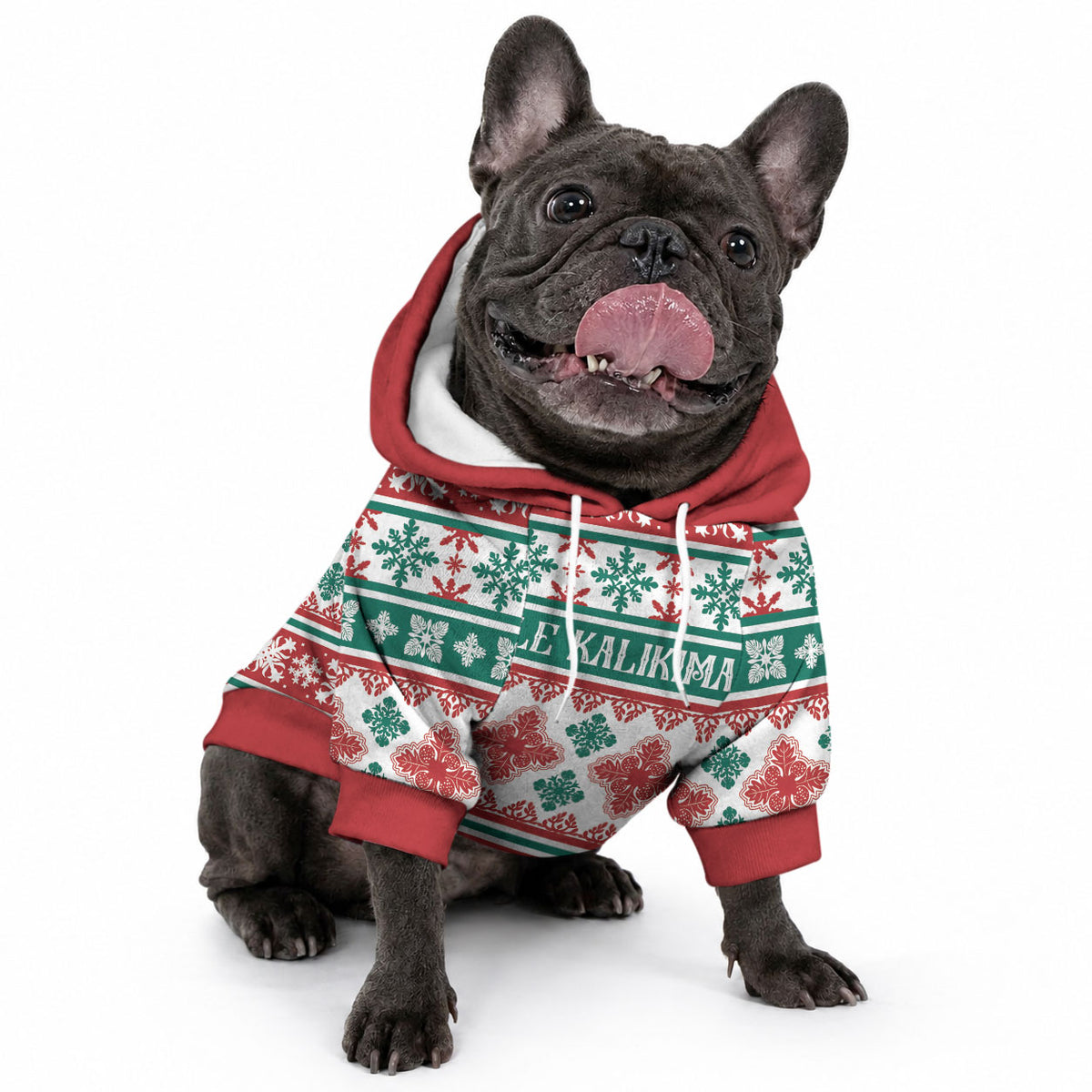Mele Kalikimaka Hawaii Christmas Pet Hoodie Hawaiian Quilt Pattern Style LT9 - Polynesian Pride