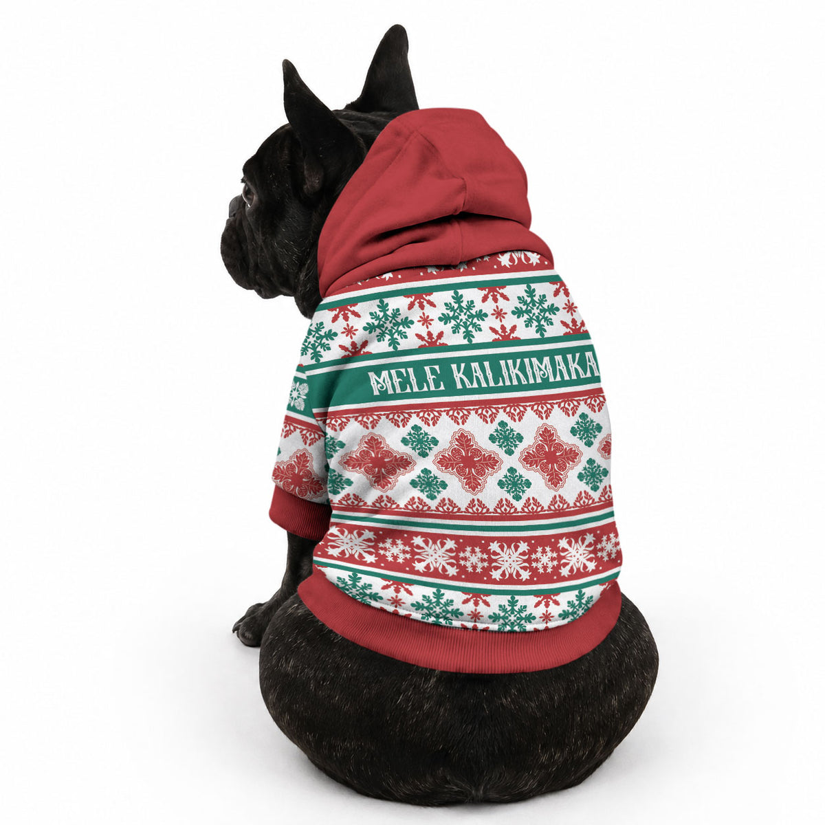 Mele Kalikimaka Hawaii Christmas Pet Hoodie Hawaiian Quilt Pattern Style LT9 - Polynesian Pride