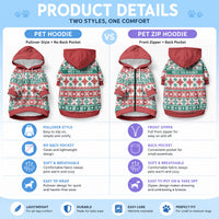 Mele Kalikimaka Hawaii Christmas Pet Hoodie Hawaiian Quilt Pattern Style LT9 - Polynesian Pride