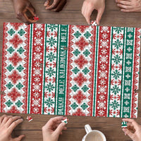 Mele Kalikimaka Hawaii Christmas Puzzle Hawaiian Quilt Pattern Style LT9 - Polynesian Pride
