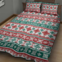Mele Kalikimaka Hawaii Christmas Quilt Bed Set Hawaiian Quilt Pattern Style LT9 - Polynesian Pride
