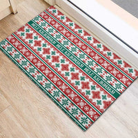 Mele Kalikimaka Hawaii Christmas Rubber Doormat Hawaiian Quilt Pattern Style LT9 - Polynesian Pride