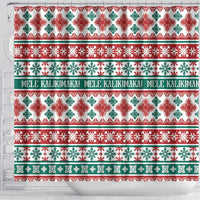 Mele Kalikimaka Hawaii Christmas Shower Curtain Hawaiian Quilt Pattern Style LT9 - Polynesian Pride