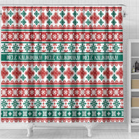 Mele Kalikimaka Hawaii Christmas Shower Curtain Hawaiian Quilt Pattern Style LT9 - Polynesian Pride