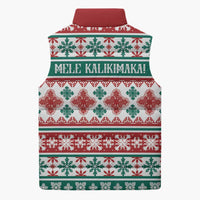 Mele Kalikimaka Hawaii Christmas Sleeveless Puffer Jacket Hawaiian Quilt Pattern Style LT9 - Polynesian Pride
