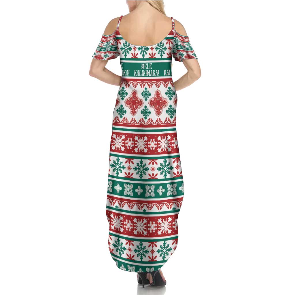 Mele Kalikimaka Hawaii Christmas Summer Maxi Dress Hawaiian Quilt Pattern Style LT9 - Polynesian Pride