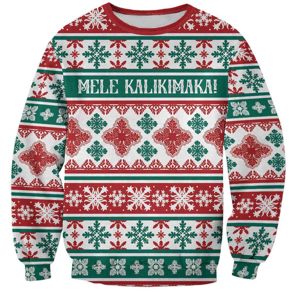 Mele Kalikimaka Hawaii Christmas Sweatshirt Hawaiian Quilt Pattern Style LT9 Unisex Beige - Polynesian Pride