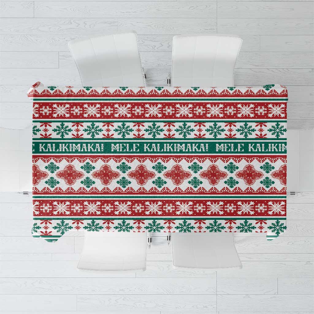 Mele Kalikimaka Hawaii Christmas Tablecloth Hawaiian Quilt Pattern Style LT9 Beige - Polynesian Pride