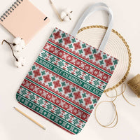 Mele Kalikimaka Hawaii Christmas Tote Bag Hawaiian Quilt Pattern Style LT9 White Strap One Size Beige - Polynesian Pride