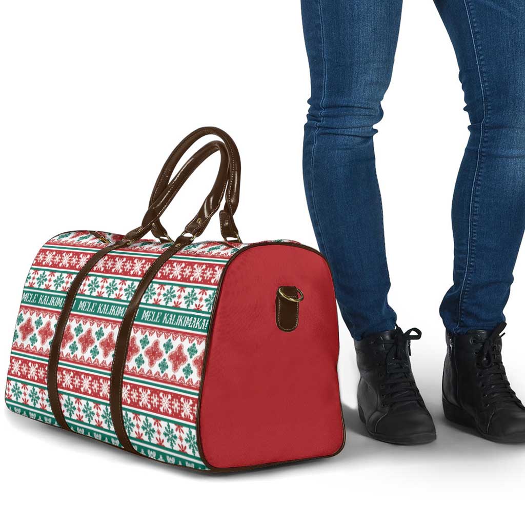Mele Kalikimaka Hawaii Christmas Travel Bag Hawaiian Quilt Pattern Style LT9 - Polynesian Pride