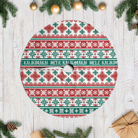 Mele Kalikimaka Hawaii Christmas Tree Skirt Hawaiian Quilt Pattern Style LT9 Casual Beige - Polynesian Pride