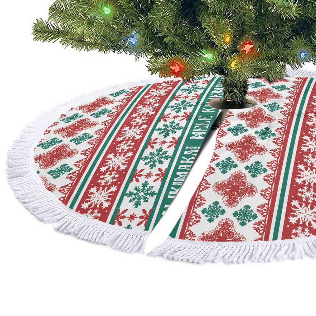 Mele Kalikimaka Hawaii Christmas Tree Skirt Hawaiian Quilt Pattern Style LT9 - Polynesian Pride