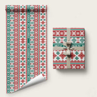 Mele Kalikimaka Hawaii Christmas Wrapping Paper Hawaiian Quilt Pattern Style LT9 58" × 23" Beige - Polynesian Pride