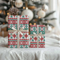Mele Kalikimaka Hawaii Christmas Wrapping Paper Hawaiian Quilt Pattern Style LT9 - Polynesian Pride