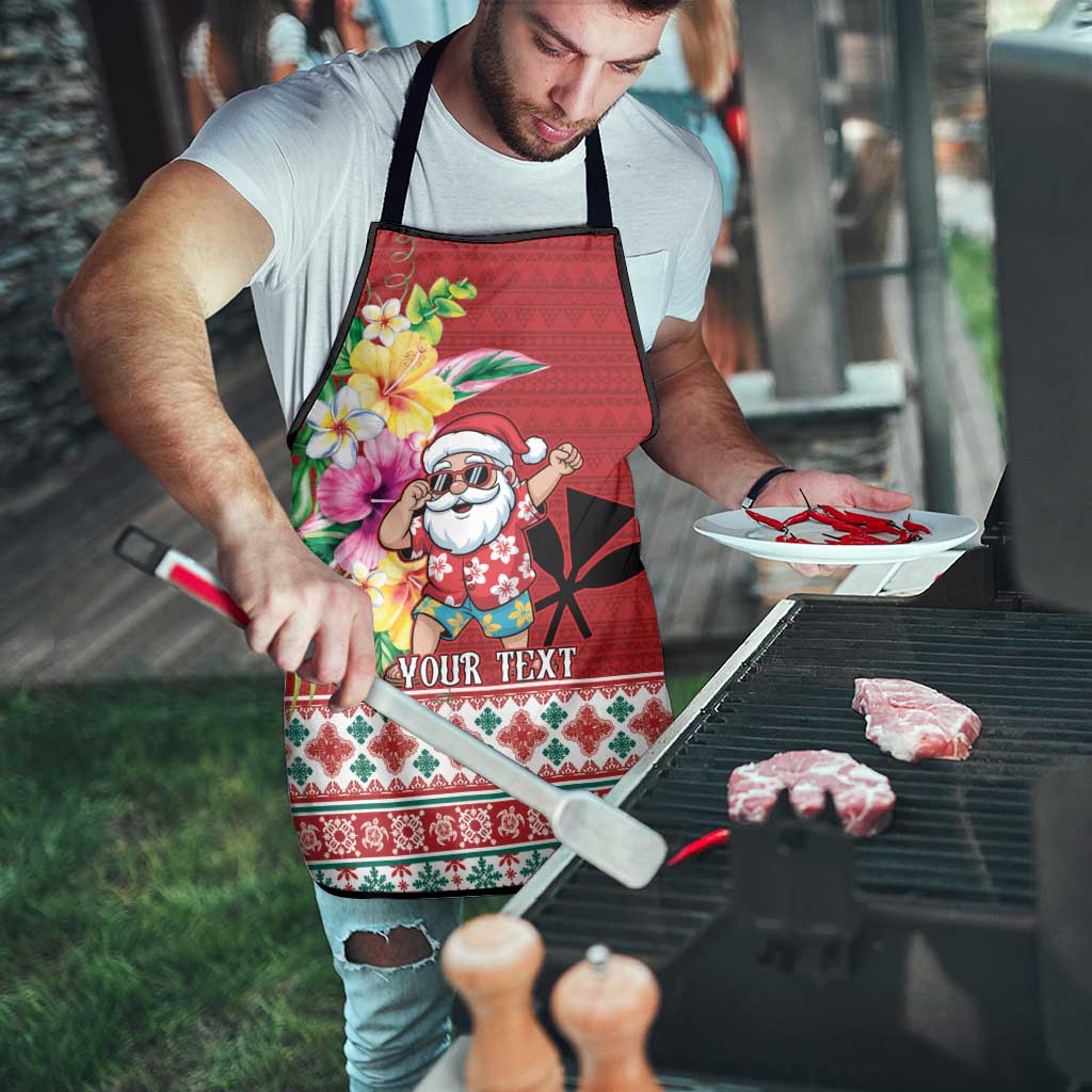 Santa Surf Mele Kalikimaka Personalized Apron Aloha Tropical Christmas Vibes LT9 - Polynesian Pride