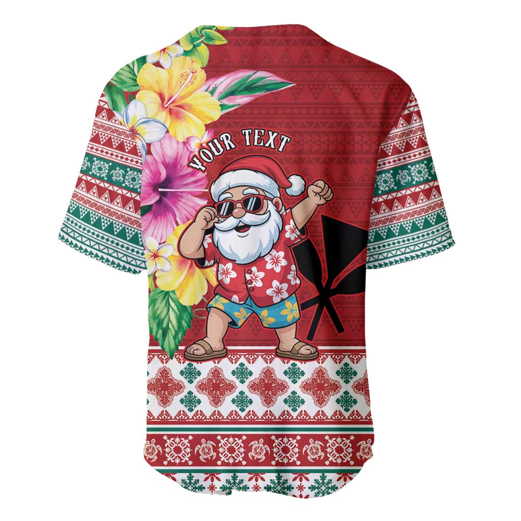 Santa Surf Mele Kalikimaka Personalized Baseball Jersey Aloha Tropical Christmas Vibes LT9 - Polynesian Pride