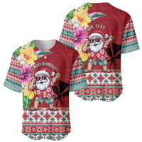 Santa Surf Mele Kalikimaka Personalized Baseball Jersey Aloha Tropical Christmas Vibes LT9 - Polynesian Pride