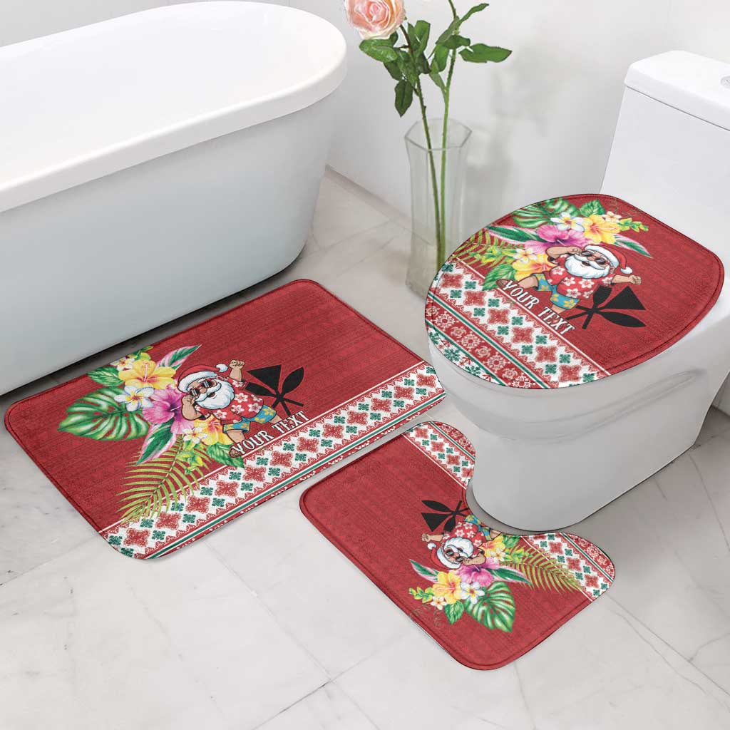Santa Surf Mele Kalikimaka Personalized Bathroom Set Aloha Tropical Christmas Vibes LT9 - Polynesian Pride