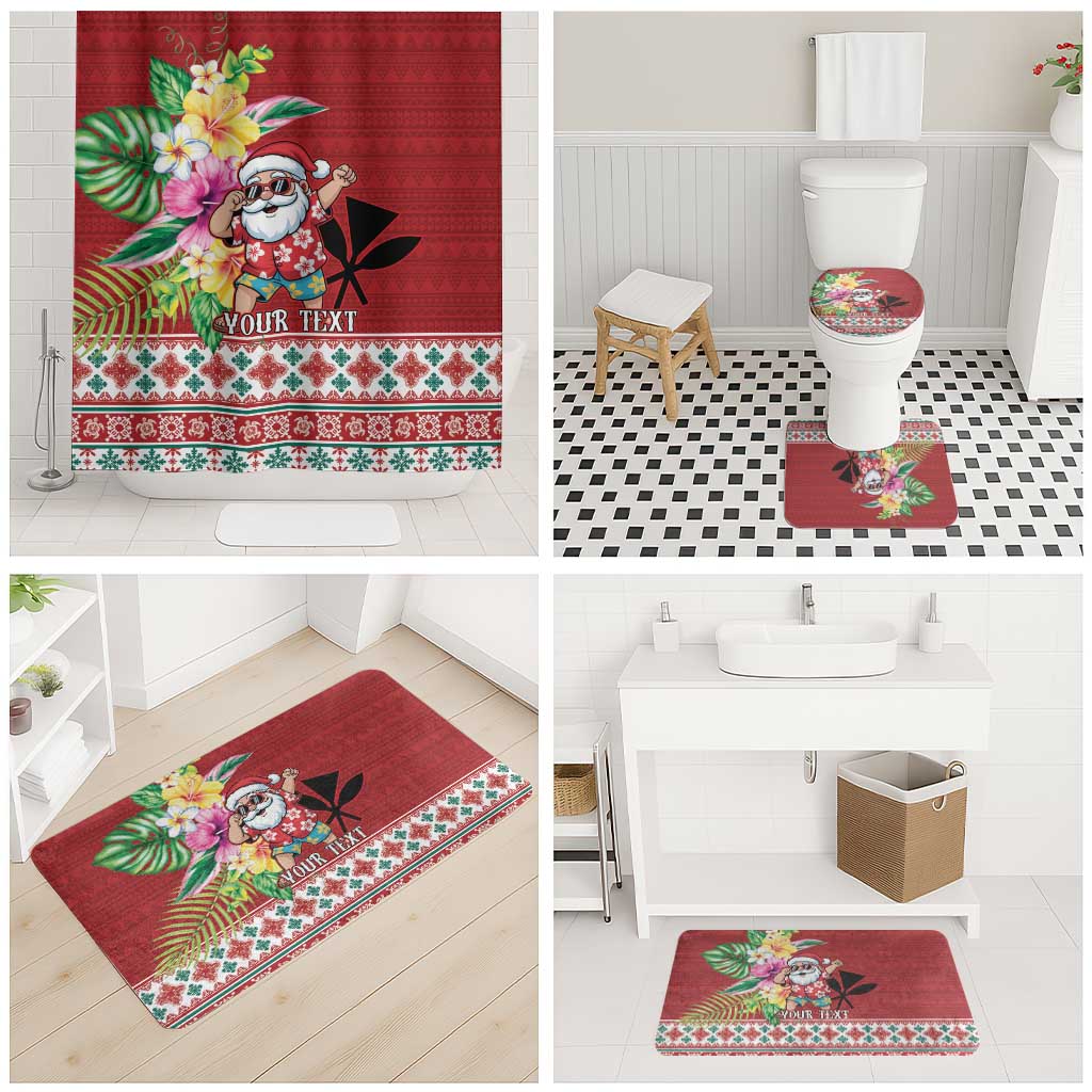 Santa Surf Mele Kalikimaka Personalized Bathroom Set Aloha Tropical Christmas Vibes LT9 - Polynesian Pride