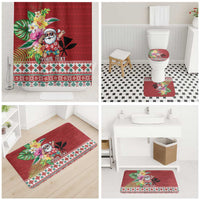Santa Surf Mele Kalikimaka Personalized Bathroom Set Aloha Tropical Christmas Vibes LT9 - Polynesian Pride