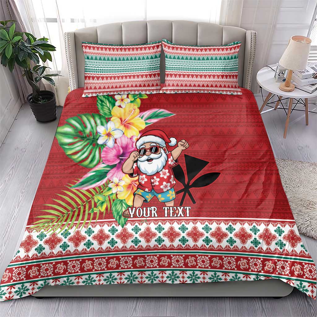 Santa Surf Mele Kalikimaka Personalized Bedding Set Aloha Tropical Christmas Vibes LT9 - Polynesian Pride