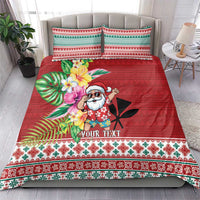 Santa Surf Mele Kalikimaka Personalized Bedding Set Aloha Tropical Christmas Vibes LT9 - Polynesian Pride