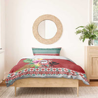 Santa Surf Mele Kalikimaka Personalized Bedding Set Aloha Tropical Christmas Vibes LT9 - Polynesian Pride