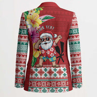 Santa Surf Mele Kalikimaka Personalized Blazer Aloha Tropical Christmas Vibes LT9 - Polynesian Pride