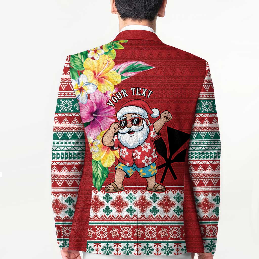 Santa Surf Mele Kalikimaka Personalized Blazer Aloha Tropical Christmas Vibes LT9 - Polynesian Pride