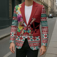 Santa Surf Mele Kalikimaka Personalized Blazer Aloha Tropical Christmas Vibes LT9 - Polynesian Pride