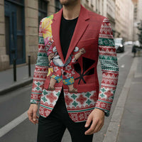Santa Surf Mele Kalikimaka Personalized Blazer Aloha Tropical Christmas Vibes LT9 - Polynesian Pride