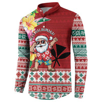 Santa Surf Mele Kalikimaka Personalized Button Sweatshirt Aloha Tropical Christmas Vibes LT9 - Polynesian Pride