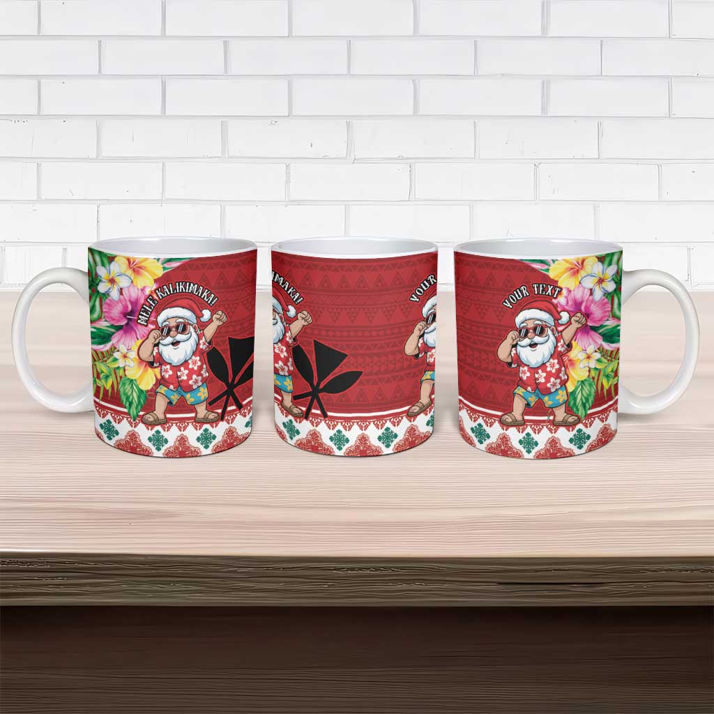 Santa Surf Mele Kalikimaka Personalized Ceramic Mug Aloha Tropical Christmas Vibes LT9 - Polynesian Pride