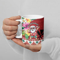 Santa Surf Mele Kalikimaka Personalized Ceramic Mug Aloha Tropical Christmas Vibes LT9 - Polynesian Pride