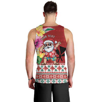 Santa Surf Mele Kalikimaka Personalized Men Tank Top Aloha Tropical Christmas Vibes LT9 - Polynesian Pride