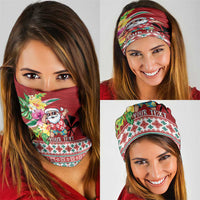 Santa Surf Mele Kalikimaka Personalized Neck Gaiter Aloha Tropical Christmas Vibes LT9 - Polynesian Pride