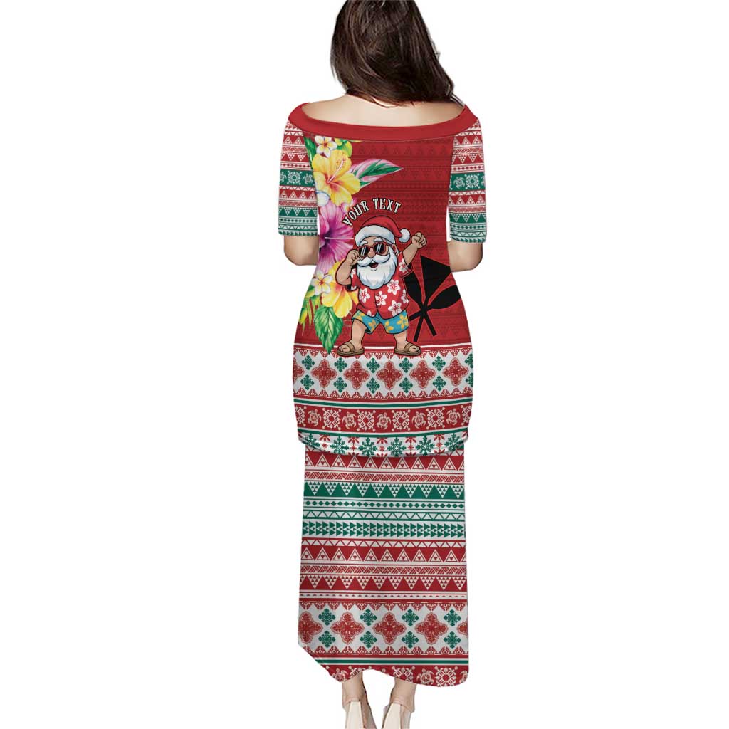 Santa Surf Mele Kalikimaka Personalized Puletasi Aloha Tropical Christmas Vibes LT9 - Polynesian Pride