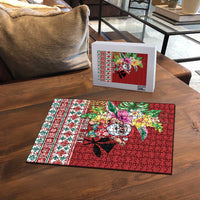 Santa Surf Mele Kalikimaka Personalized Puzzle Aloha Tropical Christmas Vibes LT9 - Polynesian Pride