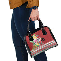 Santa Surf Mele Kalikimaka Personalized Shoulder Handbag Aloha Tropical Christmas Vibes LT9 - Polynesian Pride
