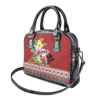 Santa Surf Mele Kalikimaka Personalized Shoulder Handbag Aloha Tropical Christmas Vibes LT9 - Polynesian Pride