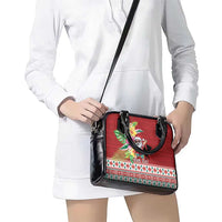 Santa Surf Mele Kalikimaka Personalized Shoulder Handbag Aloha Tropical Christmas Vibes LT9 - Polynesian Pride