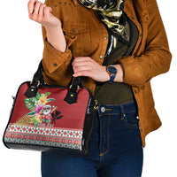 Santa Surf Mele Kalikimaka Personalized Shoulder Handbag Aloha Tropical Christmas Vibes LT9 - Polynesian Pride