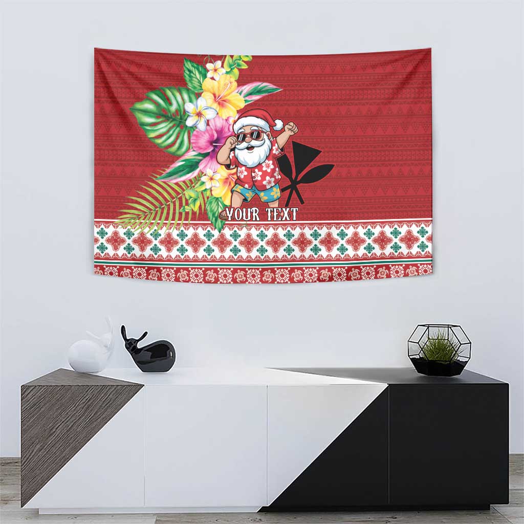 Santa Surf Mele Kalikimaka Personalized Tapestry Aloha Tropical Christmas Vibes LT9 - Polynesian Pride