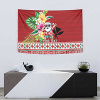 Santa Surf Mele Kalikimaka Personalized Tapestry Aloha Tropical Christmas Vibes LT9 - Polynesian Pride