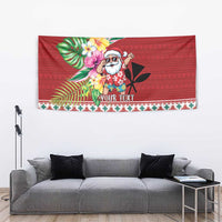 Santa Surf Mele Kalikimaka Personalized Tapestry Aloha Tropical Christmas Vibes LT9 - Polynesian Pride