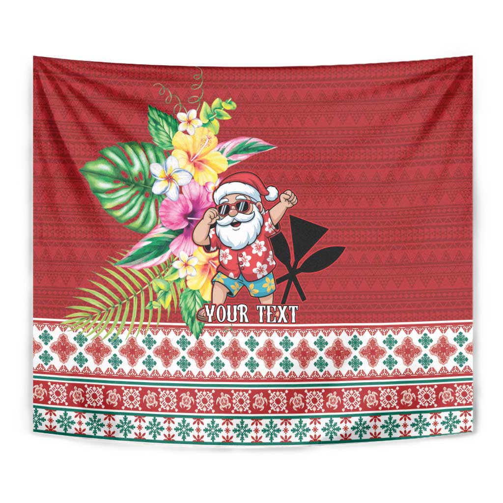 Santa Surf Mele Kalikimaka Personalized Tapestry Aloha Tropical Christmas Vibes LT9 - Polynesian Pride