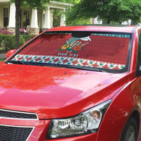 Shaka Sign Skull Mele Kalikimaka Personalized Auto Sun Shade Hawaiian Quilt Pattern LT9 - Polynesian Pride