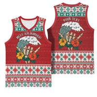 Shaka Sign Skull Mele Kalikimaka Personalized Basketball Jersey Hawaiian Quilt Pattern LT9 - Polynesian Pride